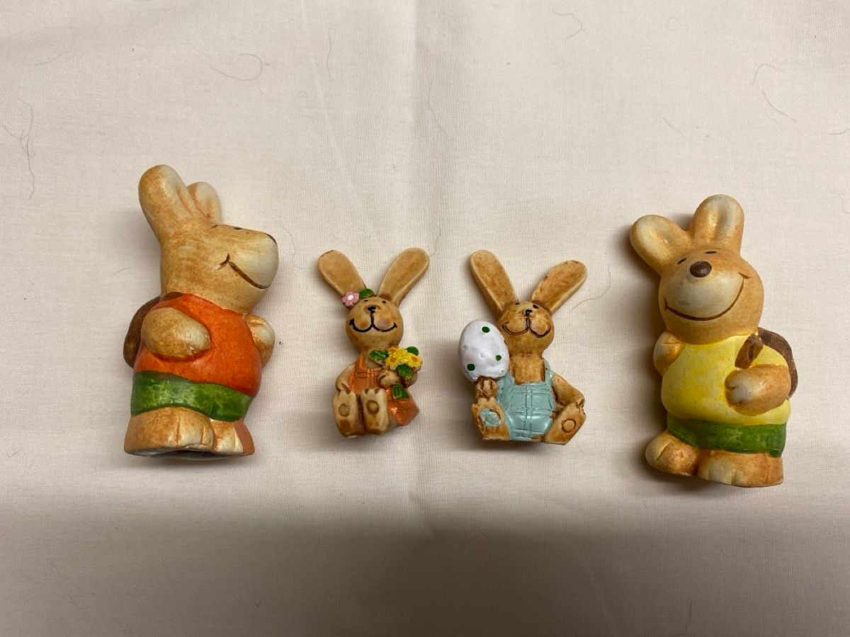 Alle Dekorationen: 5 Cute Ceramic Easter Bunny Figures Decor – Neu und originalverpackt aus Buttikon SZ von Maxwelltime 1