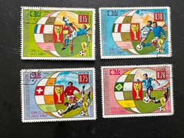 Guiana Sport football soccer  4 x  gestempelt (E284)