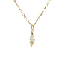 Silber 925 gelbvergoldet 45 cm Kette mit Turmalin