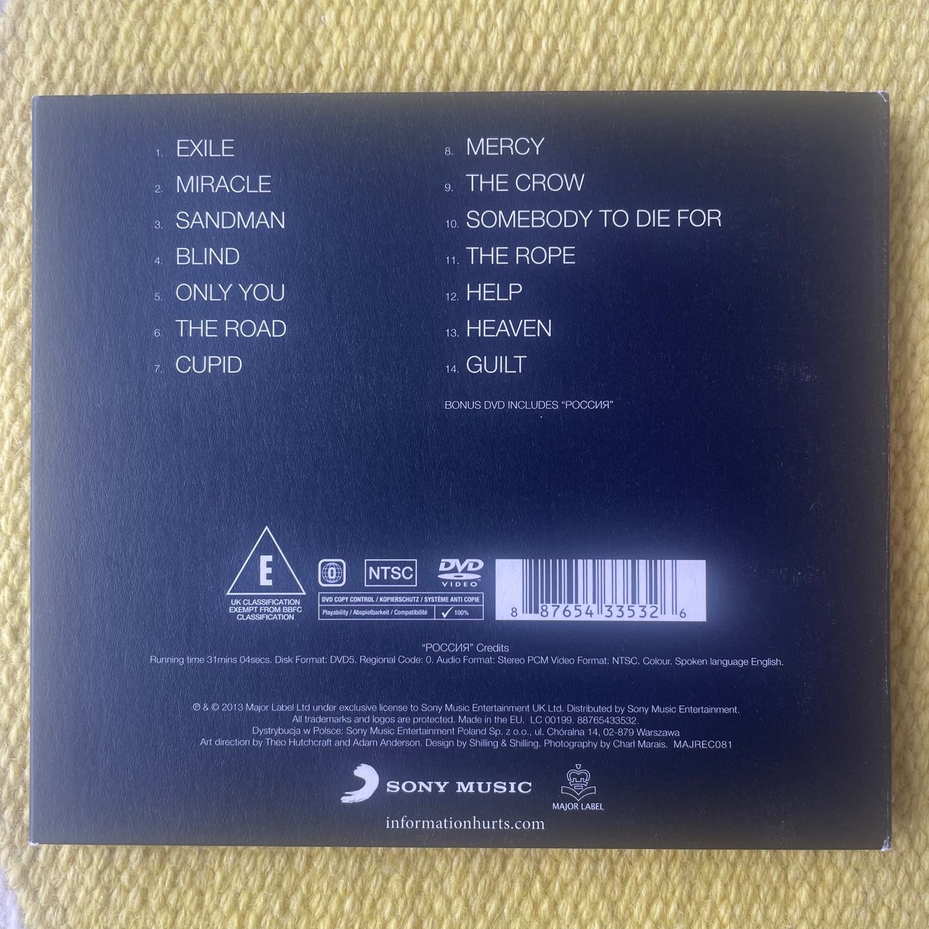 CD: HURTS-CD+DVD EXILE (DIGIPACK) – Usato da Rorschacherberg venduto da CD-Roli 1