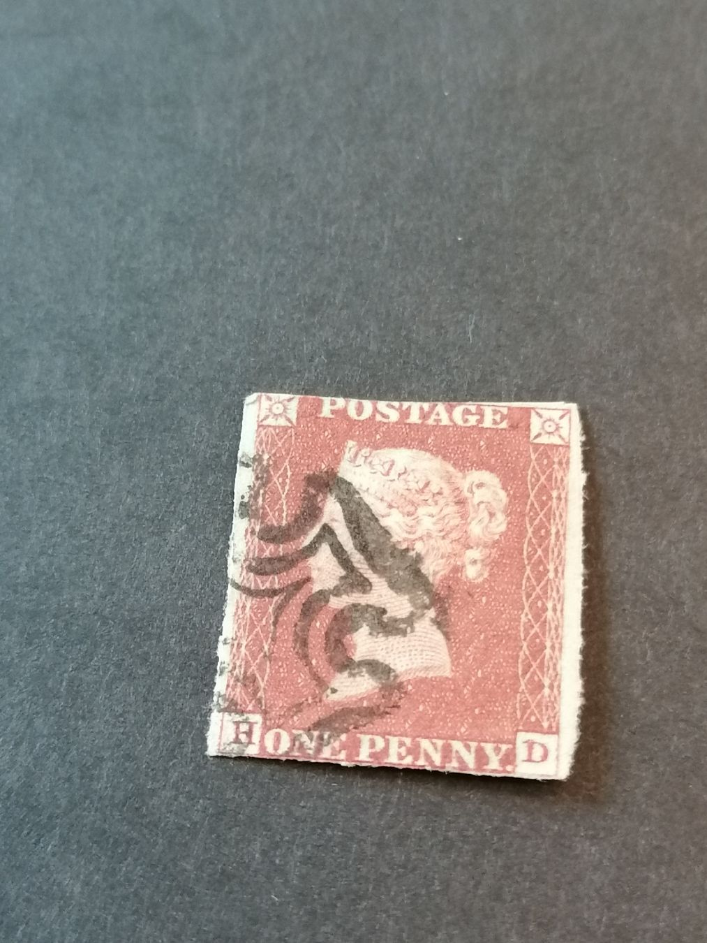 Alle Briefmarken: One Penny red 1841  – Gebraucht aus Happerswil von tschergi