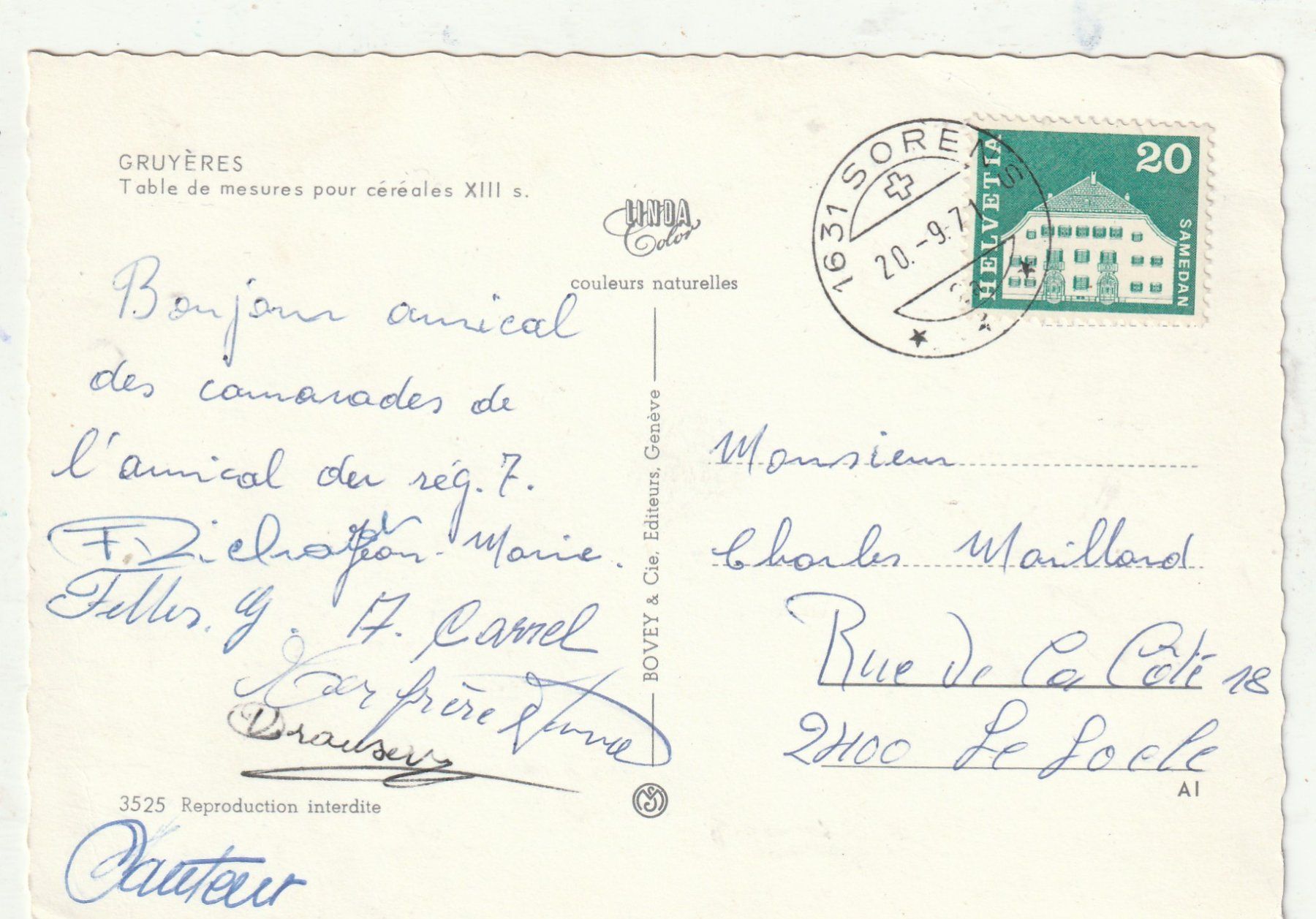 Cartoline postali: Gruyries – Usato da Lumbrein venduto da made02 1
