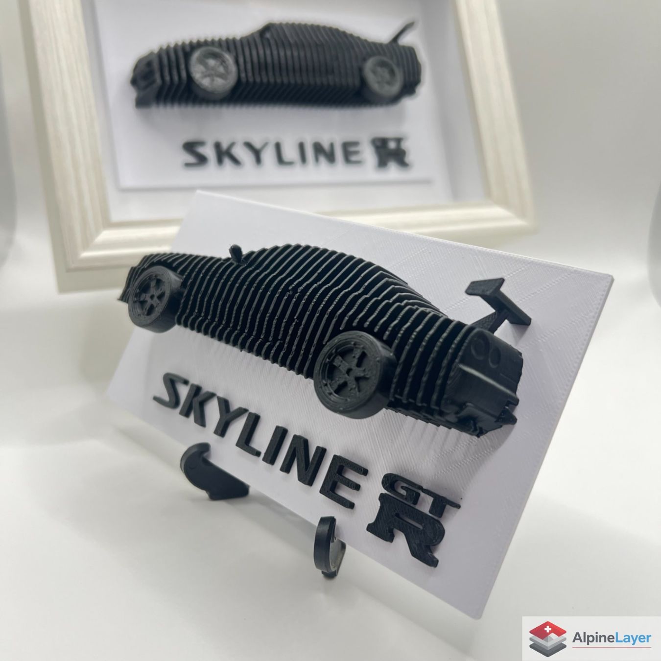 Statuette: Layered Skyline R34 3D Printed Sculpture White Wheels – Nuovo (secondo la descrizione) da Losone venduto da AlpineLayer 5