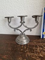 Antiker Zinn-Kerzenständer aus Familienbesitz Vintage