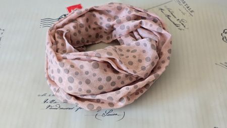 Leichter Loop-Schal Altrosa 🧣 Polka Dots