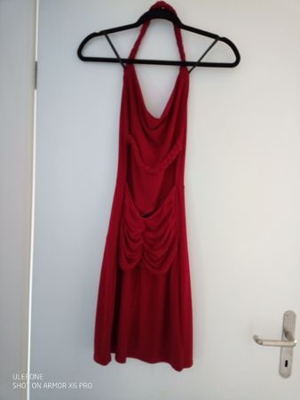 Spin London Neckholder Cocktailkleid, Rotwein, S/M, Sommer!