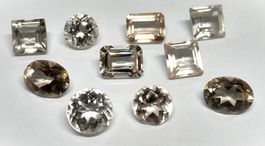 Dès 1.- Fr - 10x Topazes 20.56 ct - CERTIFICAT 850.- Fr