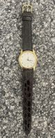 Elegante Vintage Uhr, Lederarmband, Top Zustand!