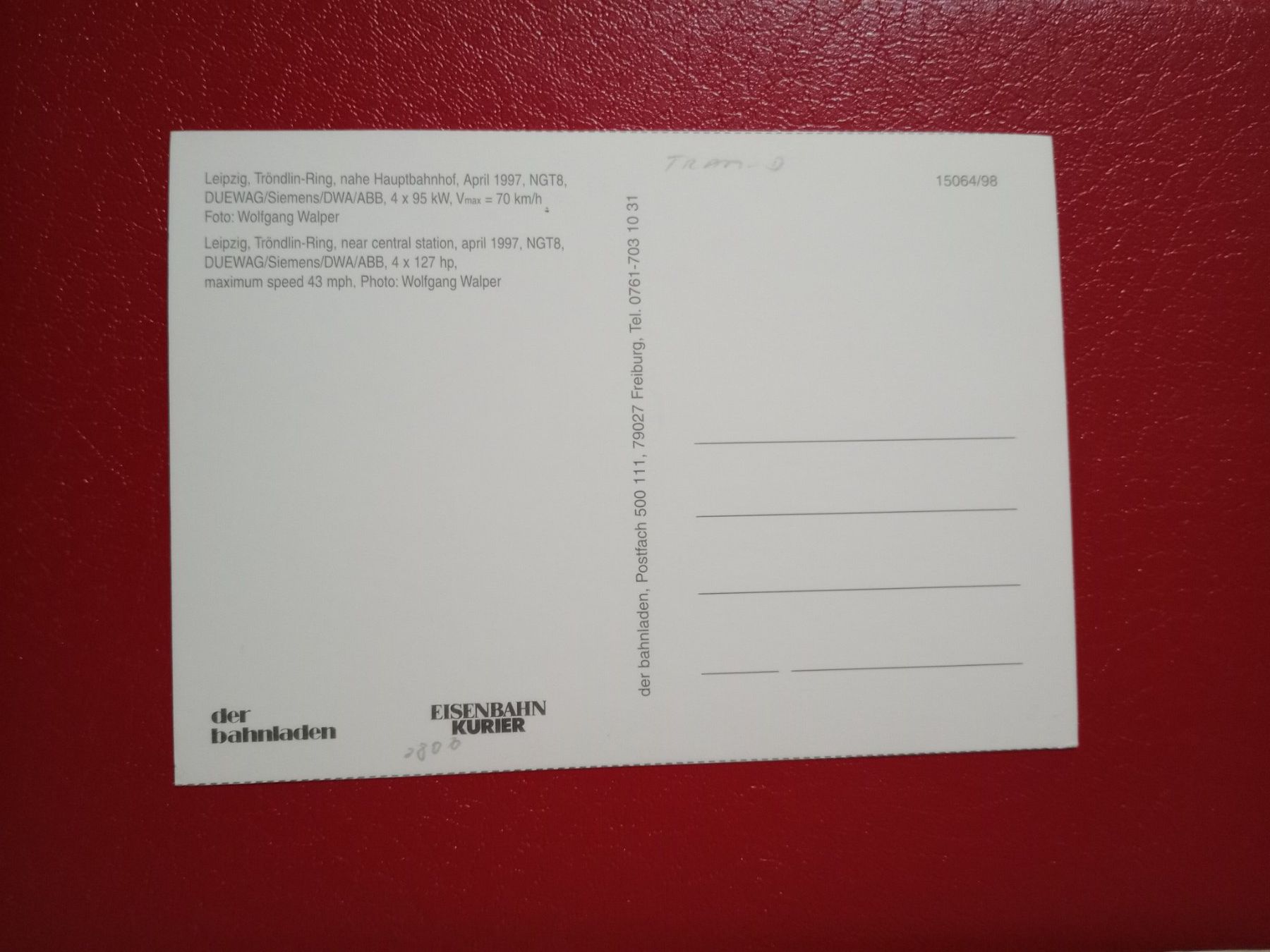Cartoline postali: AK Tram Strassenbahn Leipzig – Usato da Küttigen venduto da Melisch1000 1