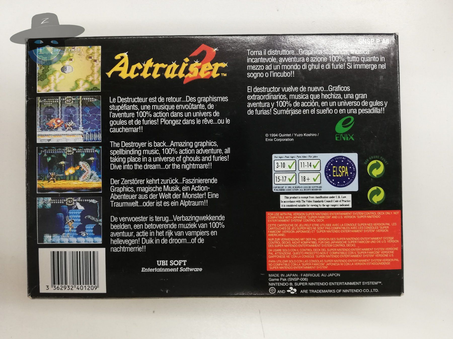 Nintendo Giochi: Actraiser 2 inkl. Poster / Super Nintendo SNES – Usato da St. Gallen venduto da zorro_dc 1