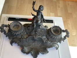 Tintenfass Engel Cherub mit Behältern (LG)