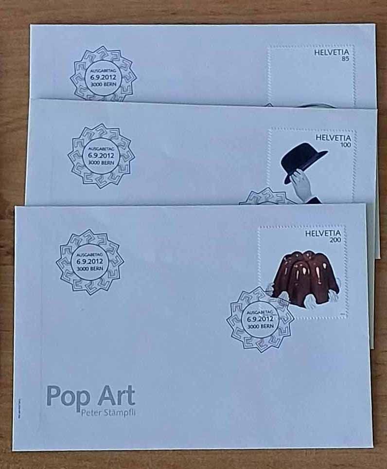 Tutti i francobolli: F1438 - 3 FDC Pop ART  timbres isolés – Usato da Trélex venduto da Phil_Albert
