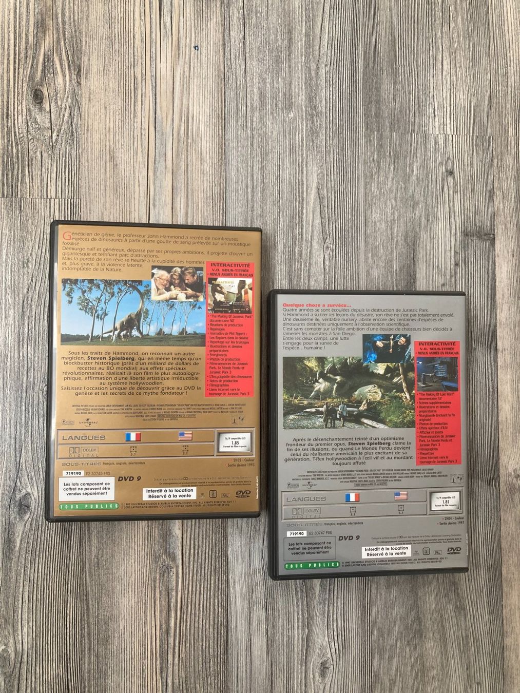 Tutti i DVDs: Coffret 2 DVD - Jurassic Park – Usato da Bassecourt venduto da CALUMET-X 3