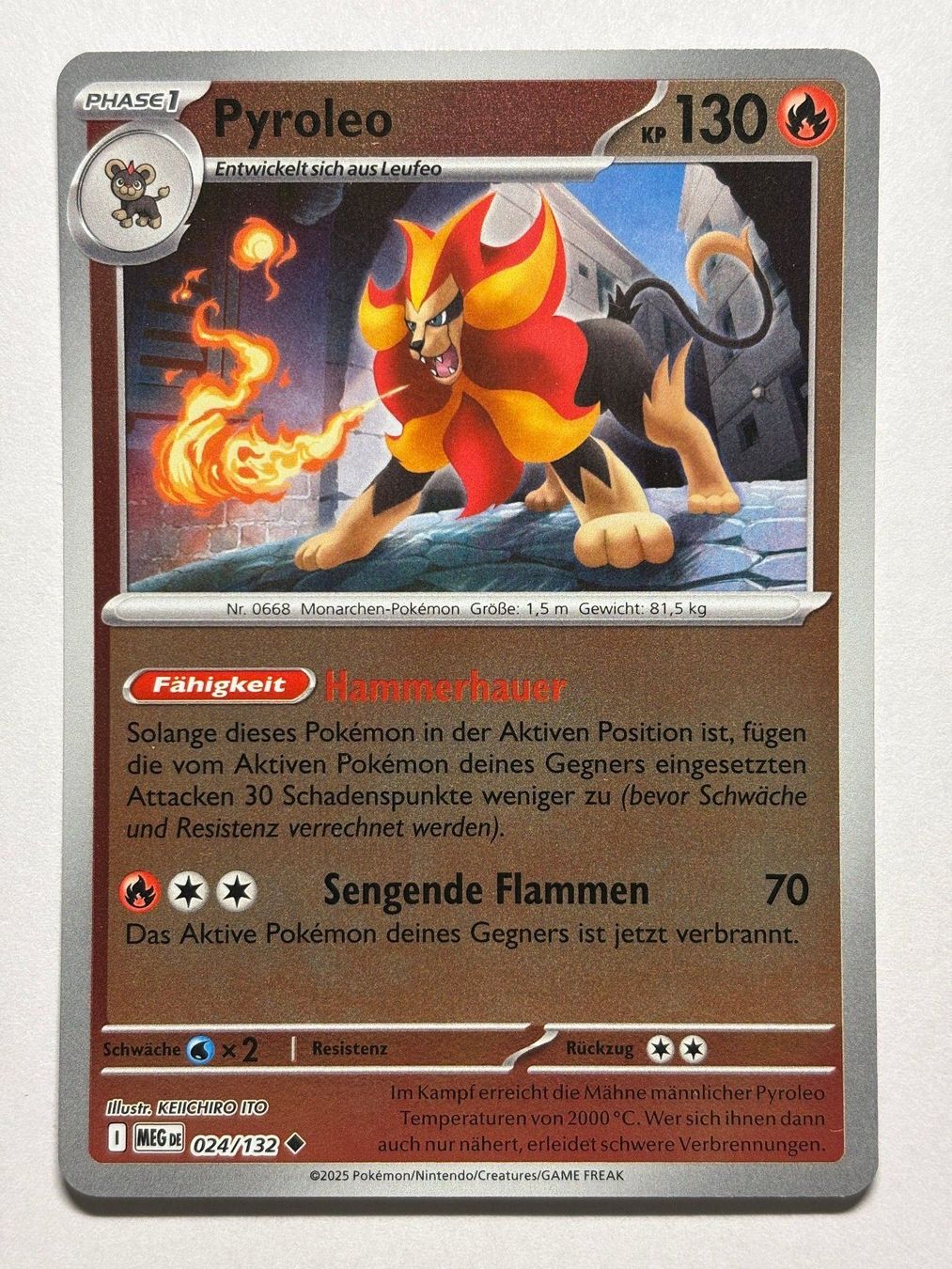 Pokémon Carte collezionabili: Pyroleo (MEG 24) - Reverse Holo - DE – Usato da Allschwil venduto da bul_5pmr