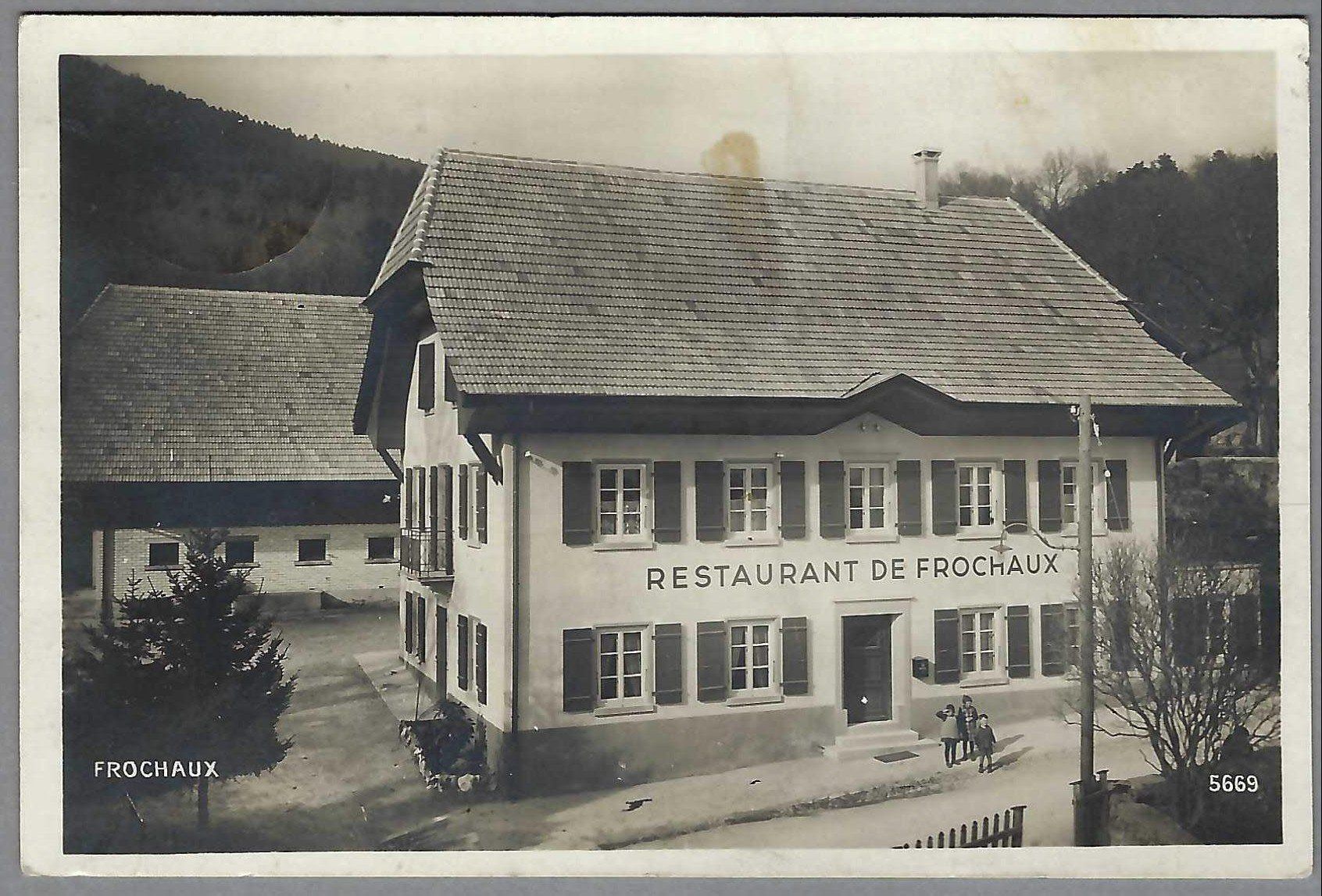 Cartoline postali: 1928, RESTAURANT DE FROCHAUX, NEUCHÂTEL – Usato da Pura venduto da ulisse1957