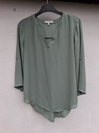 Damen Bluse Chaus New York grün langarm, S, neuwertig