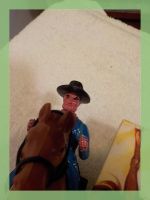 Wild West Cowboy Reitpferd Galoppierende Aktion