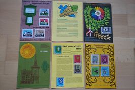 6 Faltblätter von Sondermarken ect. 1979+1980
