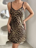 Chic sottoveste di raso- leopardato M/L-glamour e sexy