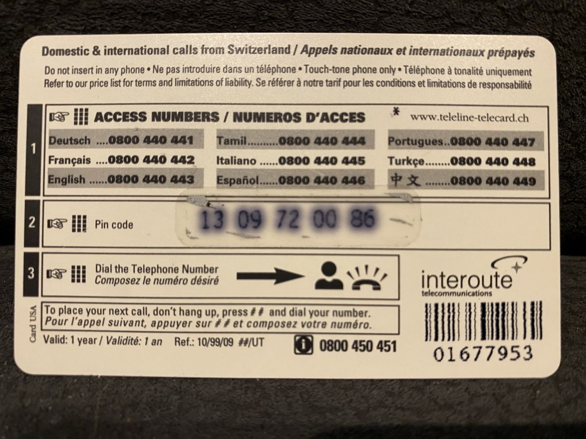 Cartes de téléphone: Teleline – D'occasion à Lausanne par babacard10 1