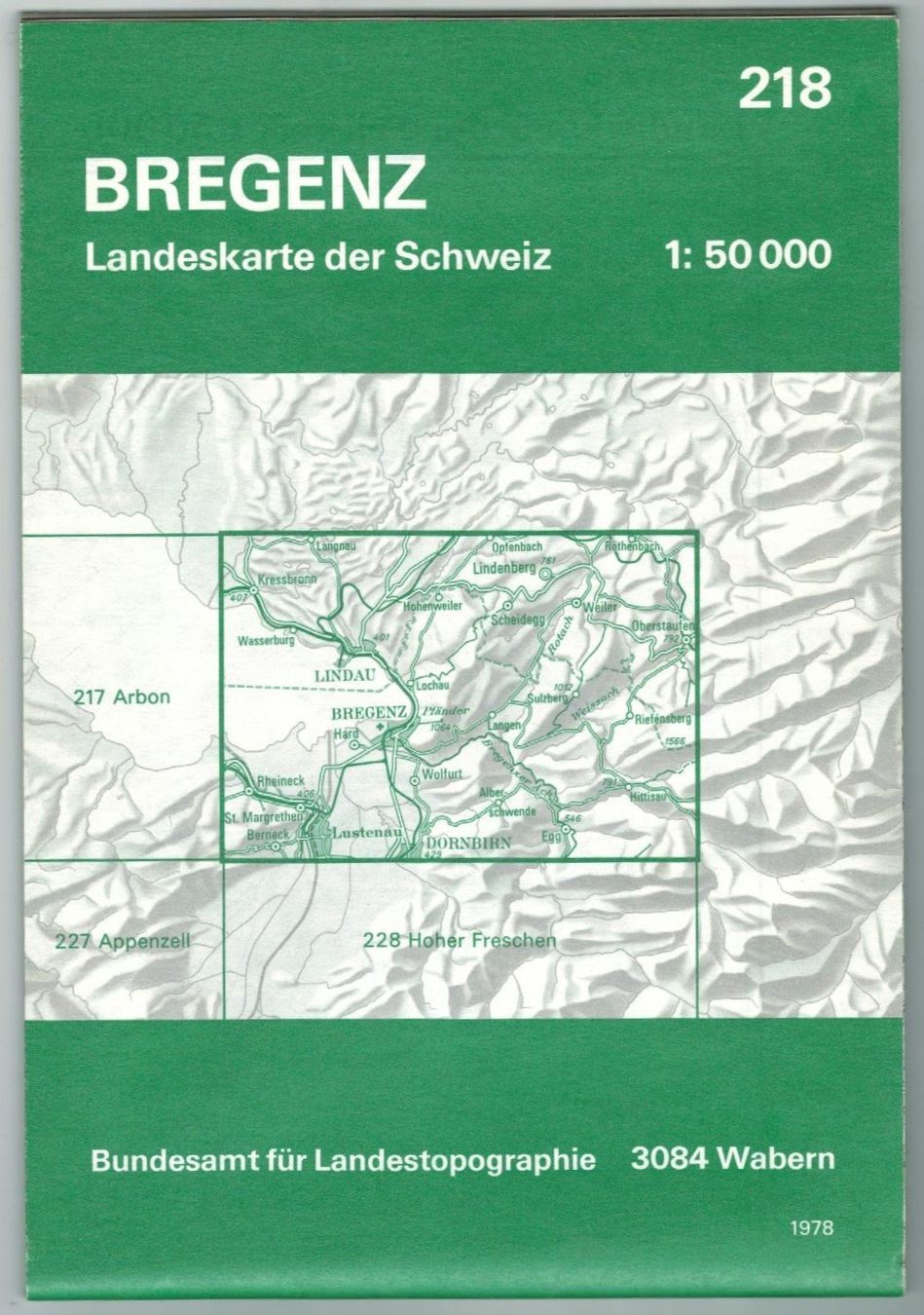 Cartes géographiques & atlas: Landkarte Bregenz 1978 – D'occasion à Zürich par tol_b7c7