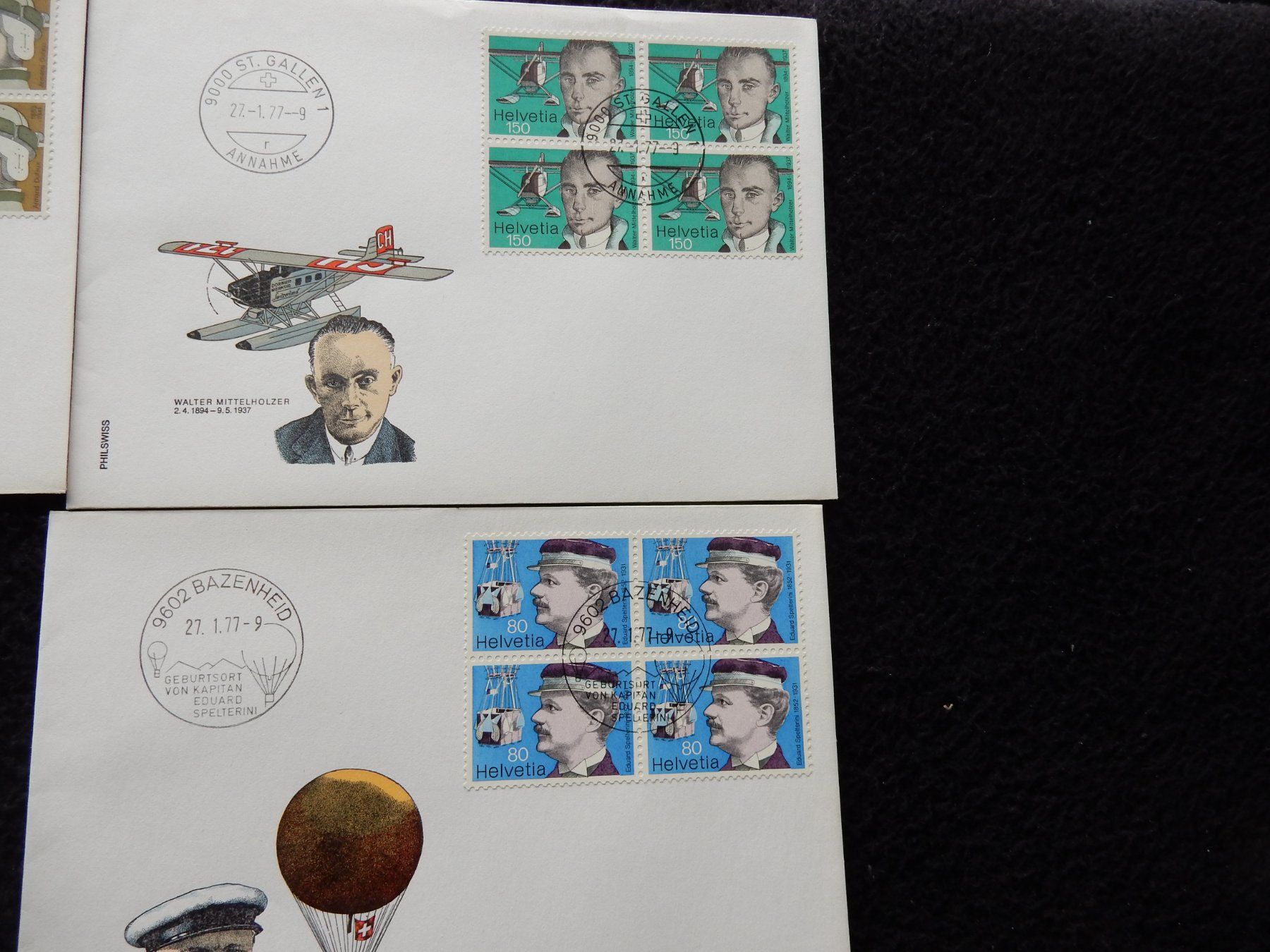 Alle Briefmarken: CH Ganzsachen Luftfahrt – Gebraucht aus Boniswil von Weibo12 2