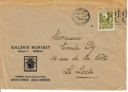 Brief, Galerie Muriset Genève 1946