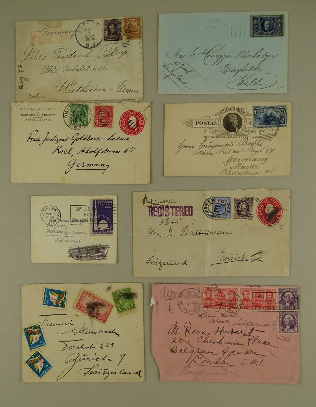 Alle Briefmarken: USA, 44 ÄLTERE BRIEFE/KARTEN – Gebraucht aus Grüningen von Kartensammler 1