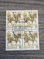 Briefmarken Helvetia 75 Rappen 1989 4er Block 40 Zeichen