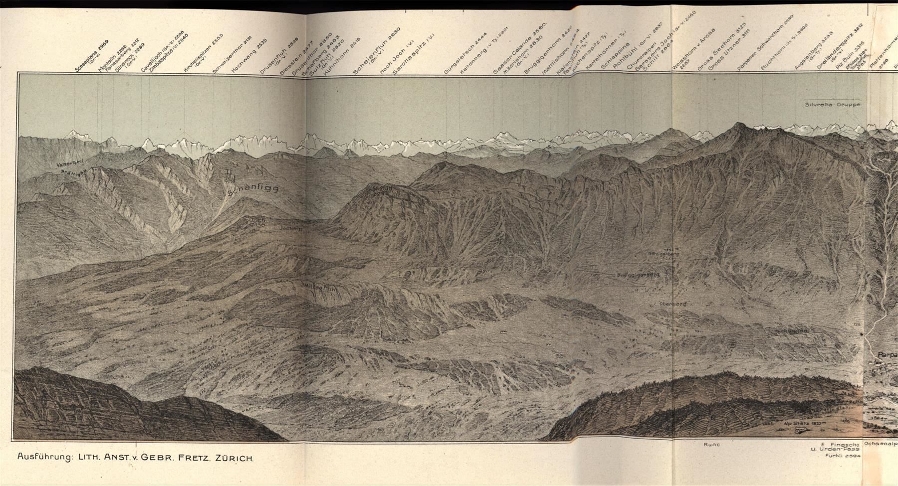 Incisioni: Stätzerhorn Panorama von Winter – Usato da Rafz venduto da Helvet32 2