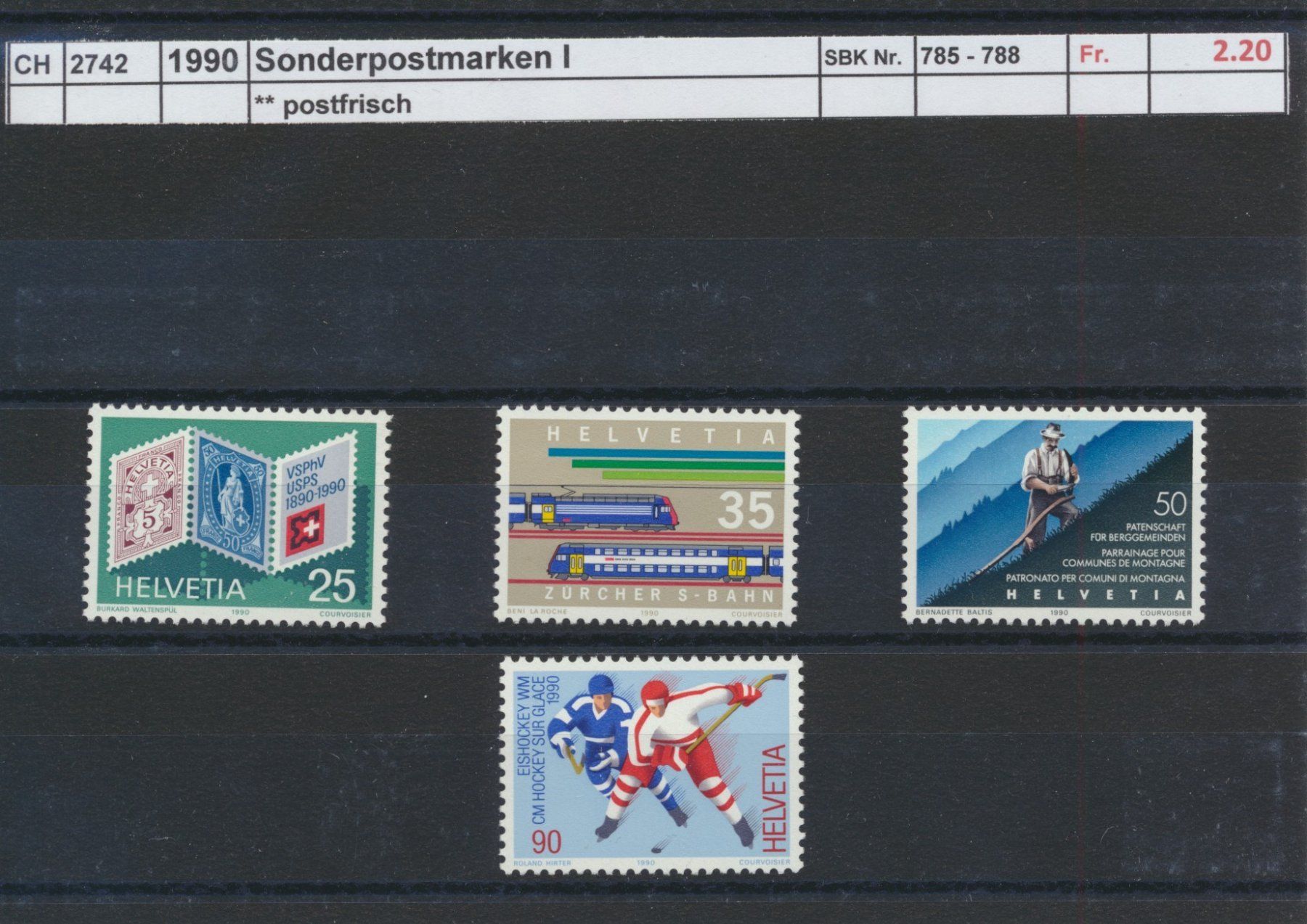 Tous les timbres: 1990 "Sonderpostmarken I", ** postfrisch – Neuf (Voir description) à Winterthur par Zupogeru