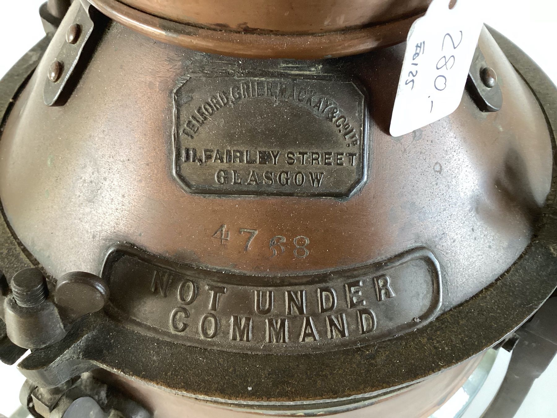 Lampade: Schiffslampe Schiff Laterne Lampe Kupfer Glasgow England – Usato da Seftigen venduto da Dominus_Providebit 1