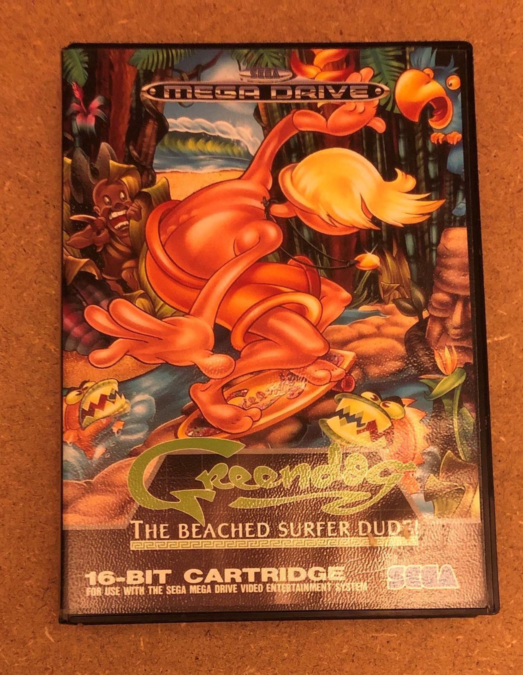 Sega Spiele: Greendog für Sega Mega Drive – Gebraucht aus Kestenholz von Mad18
