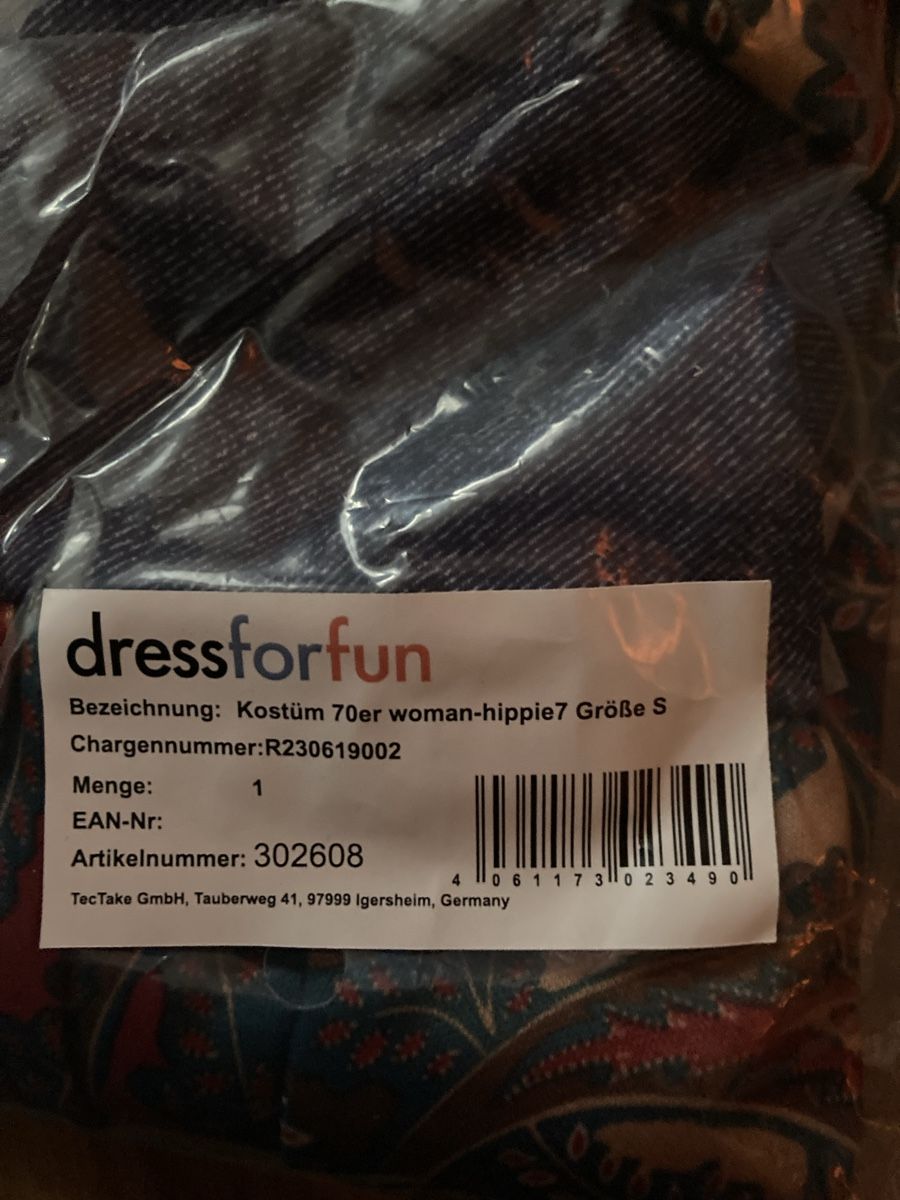 Costumi: Kostüm Hippie 70er S – Nuovo e nell'imballaggio originale da Aarwangen venduto da to-hirschi 4