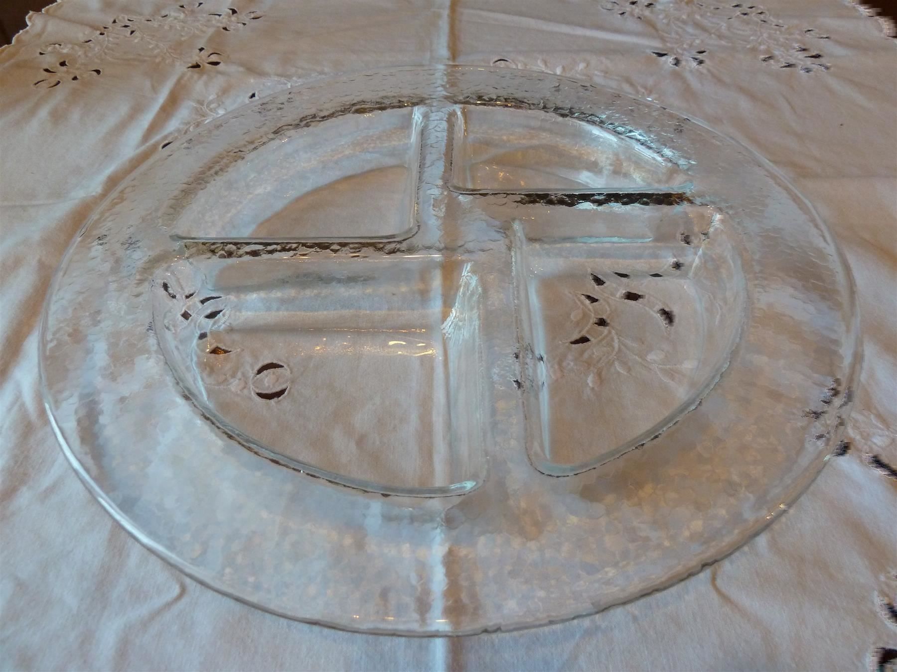 Servierplatten: Glas Schale – Gebraucht aus Bure von 1319
