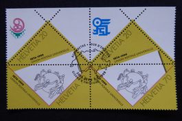 (S490) 1999: 150 J. Weltpostverein Zst. 977 + 978 ETʘ