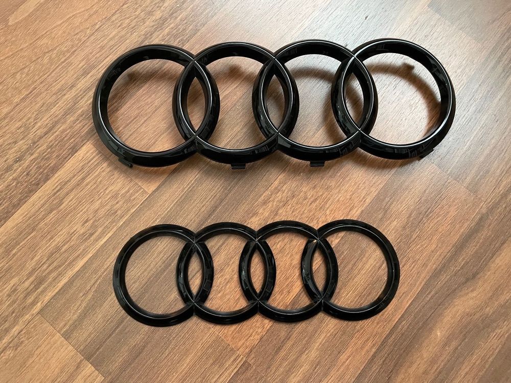 Original schwarze Audi Ringe/ Embleme