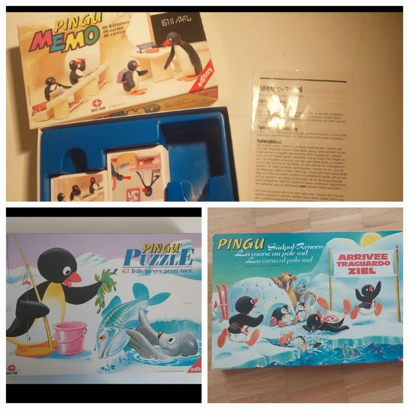 Spiele: 3 Pingu Spiele von editoy – Gebraucht aus Embrach von pz78