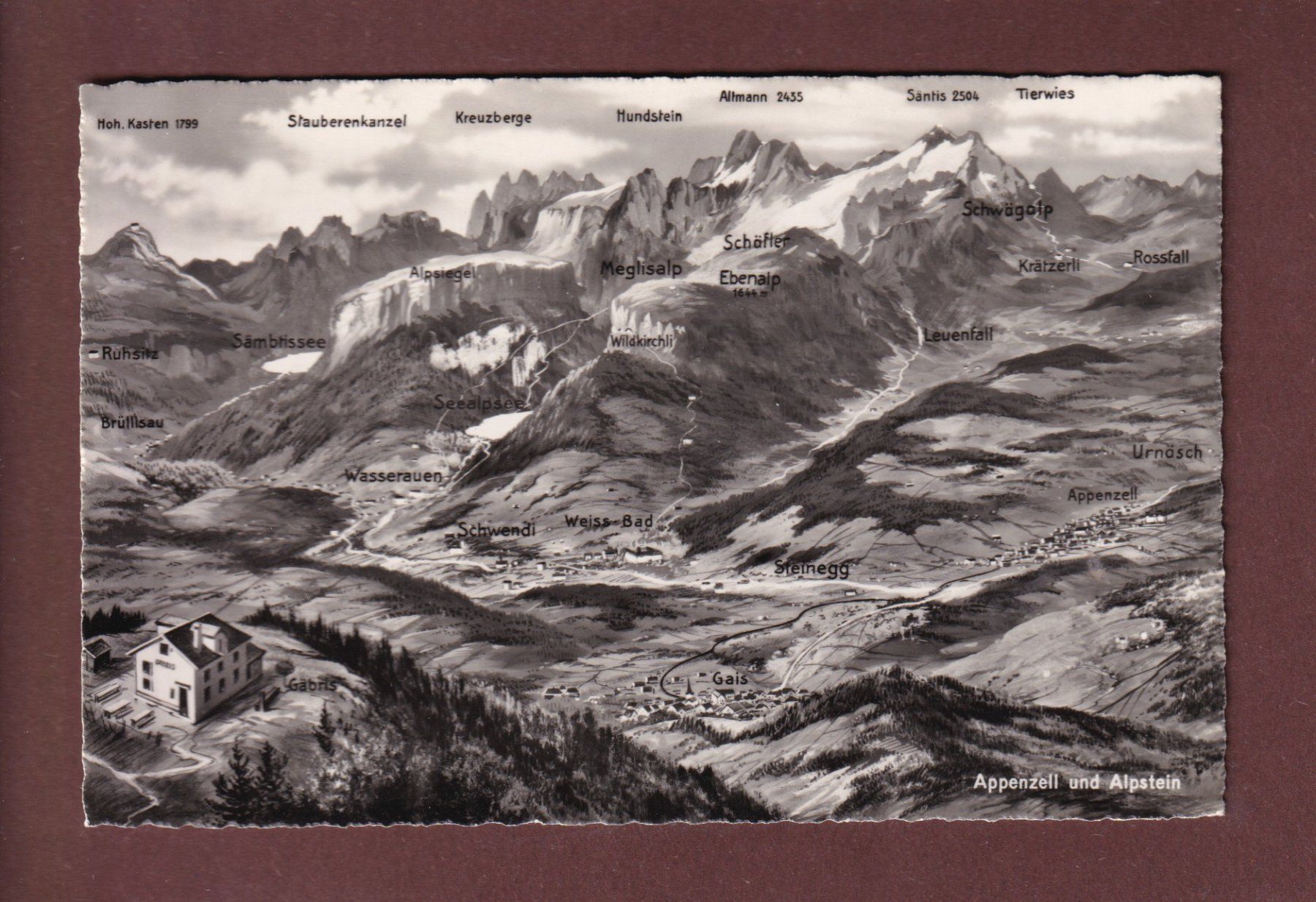 Cartoline postali: APPENZELL und Alpstein – Usato da Pully venduto da nicecards-shop