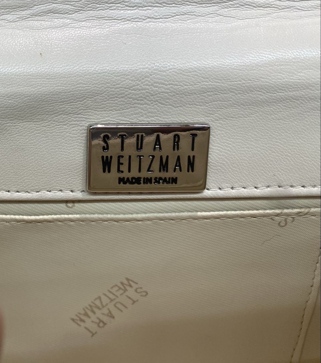 Stuart Weitzman Borse da donna: Stuart Weitzman Clutch, neuwertig, cremeweiss, Leder – Nuovo (secondo la descrizione) da Aarau venduto da Secondfish 2