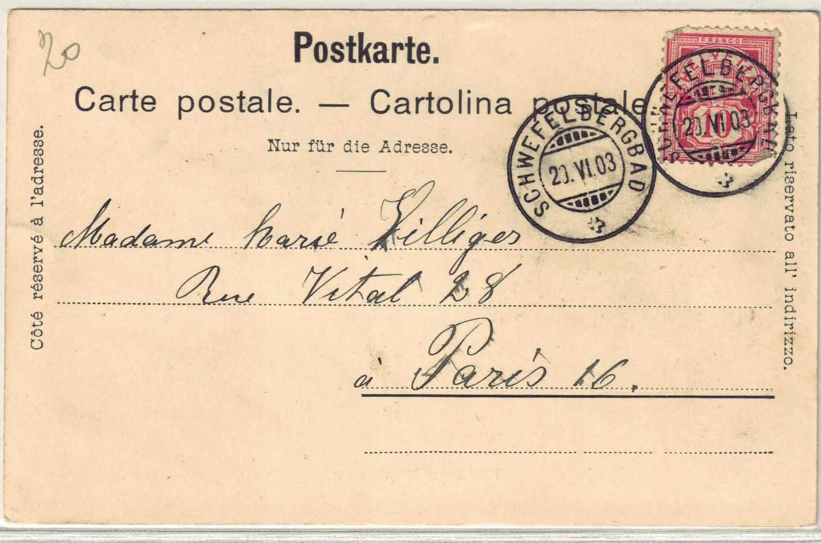 Cartoline postali: Kurhaus Schwefelberg – Usato da Ettingen venduto da Kartenplanet 1