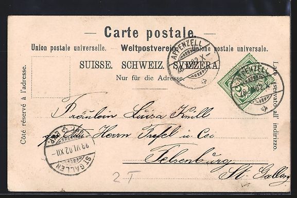 Cartoline postali: Gruss aus dem Appenzellerland, Mädchen  – Usato da Berlin venduto da bartko-reher 1