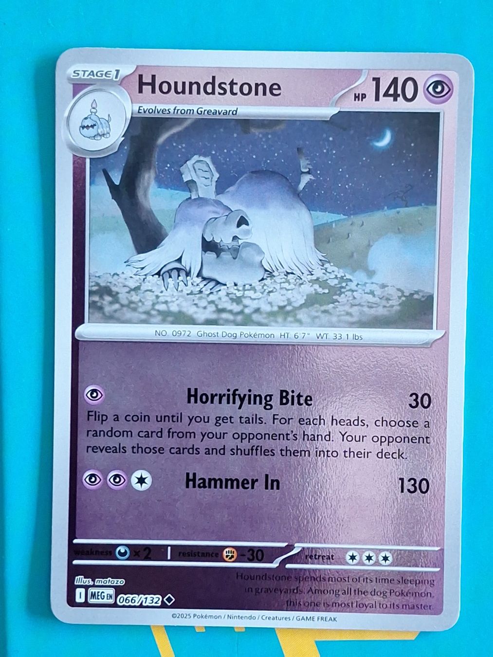 Pokémon Carte collezionabili: Houndstone - Reverse Holo Pokemon Mega Evolution #1.8 – Usato da Altstätten SG venduto da GGsGameshop