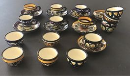 Ensemble de tasses à café vintage,st Jean 1950 , 16 p