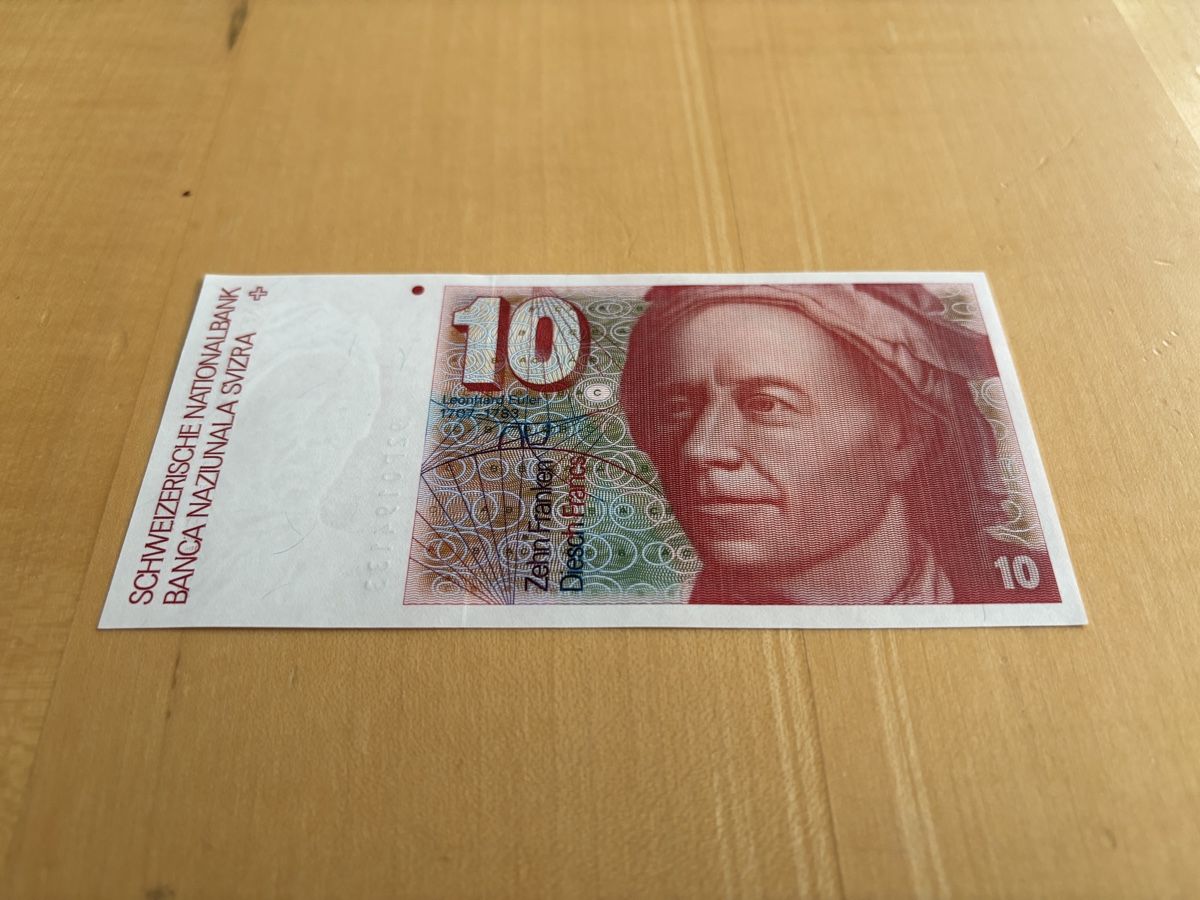 Banconote: Schweizer 10 Franken Note Leonhard Euler neuwertig – Nuovo (secondo la descrizione) da Obernau venduto da taunus1958 1