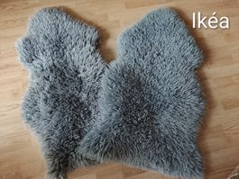 ULLERSLEV IKEA peau de mouton gris clair 85cm,