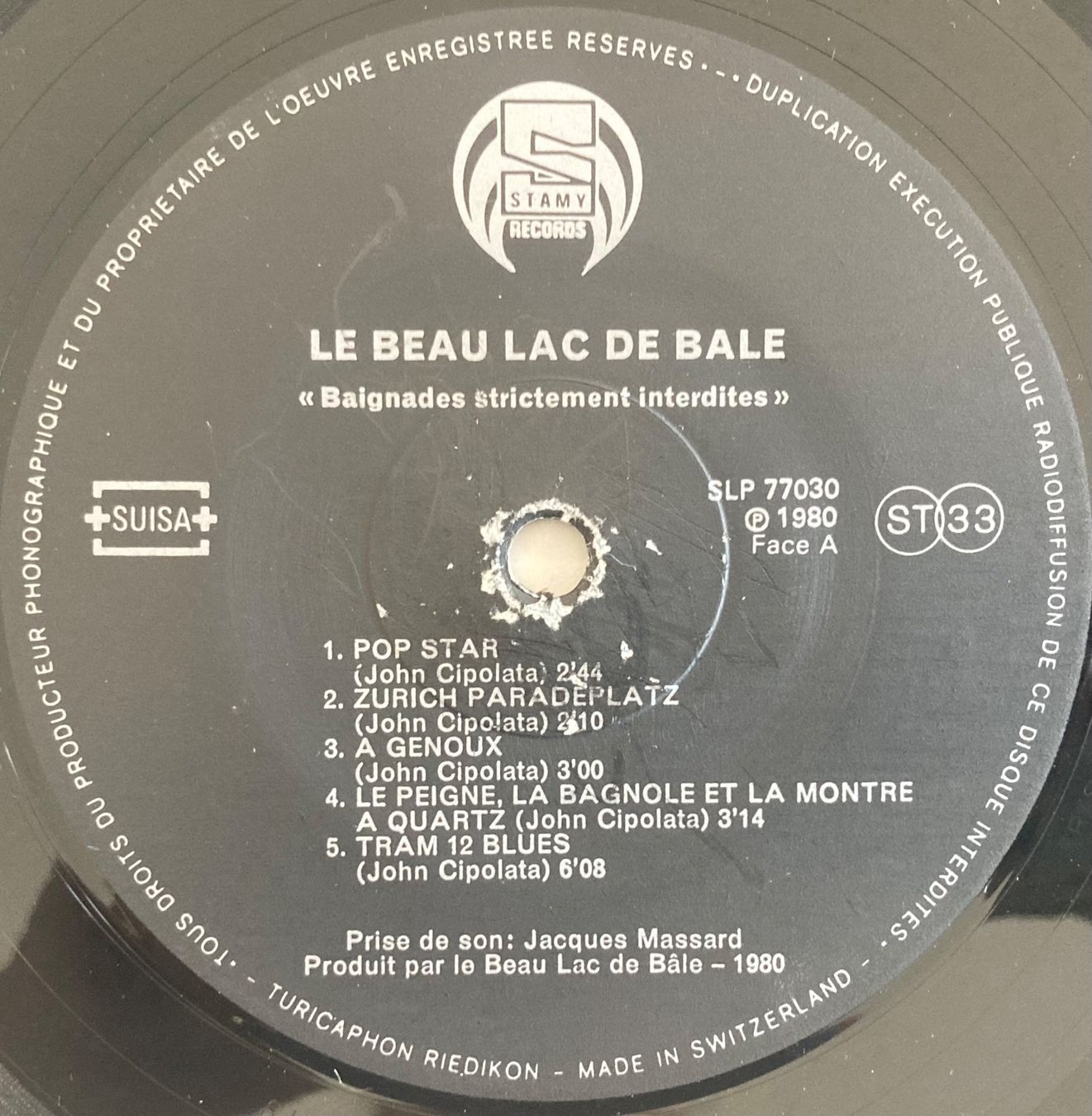 Schallplatten: LE BEAU LAC DE BÂLE - BAIGNADE STRICTEMENT INTERDITE – Gebraucht aus Poliez-Pittet von Newtown-Records 3