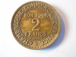 1922   Bon pour 2  Francs  gute Erhaltung