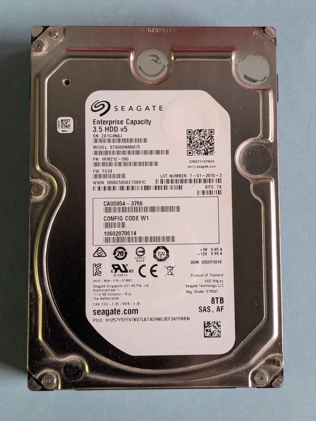 Disque dur SAS server, Seagate Enterprise 8TB, ST8000NM0075 (D'occasion ...