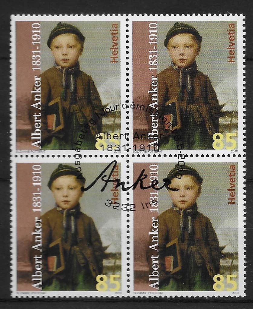 Alle Briefmarken: B1353 - Albert Anker B4 1er jour – Gebraucht aus Trélex von Phil_Albert